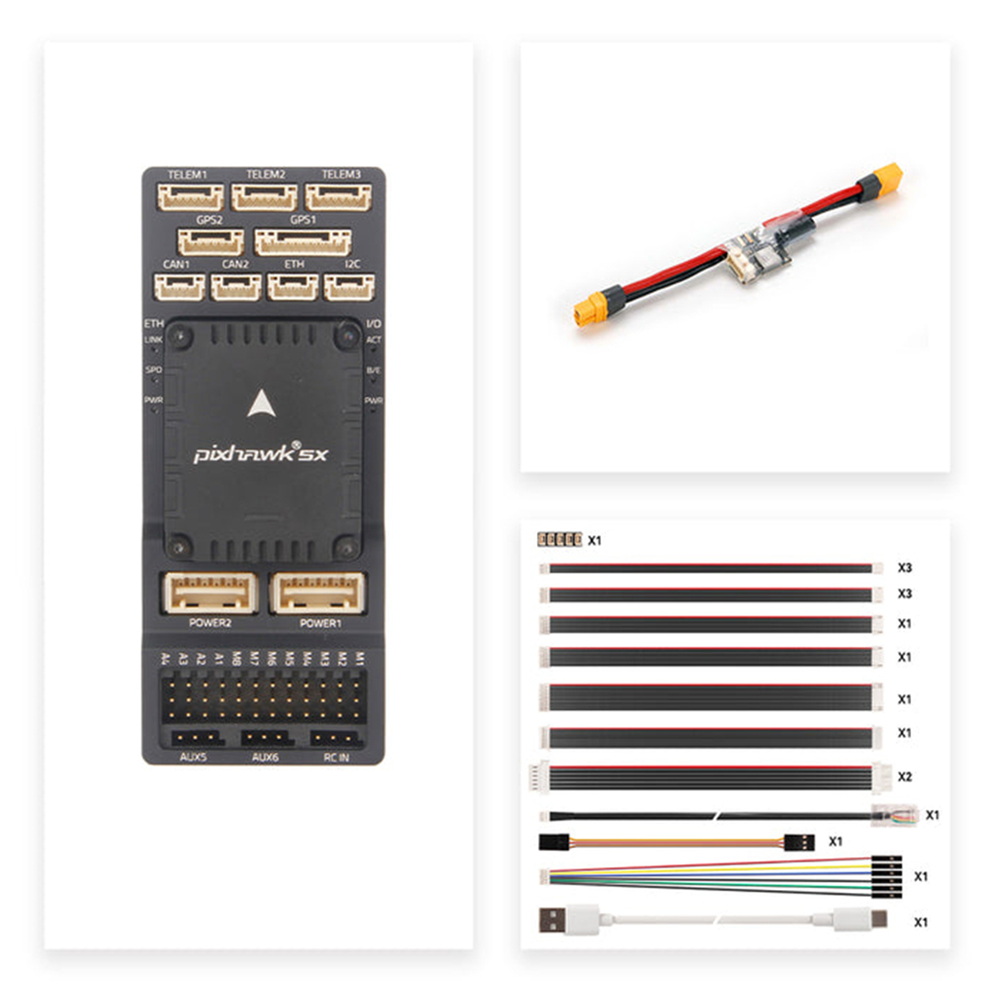 Holybro-Pixhawk-5X-Hauptplatine-M10-M9N-GPS-PM02D-Strommodul-Kombi-fuumlr-RC-Multirotor-Drohne-2020361-16